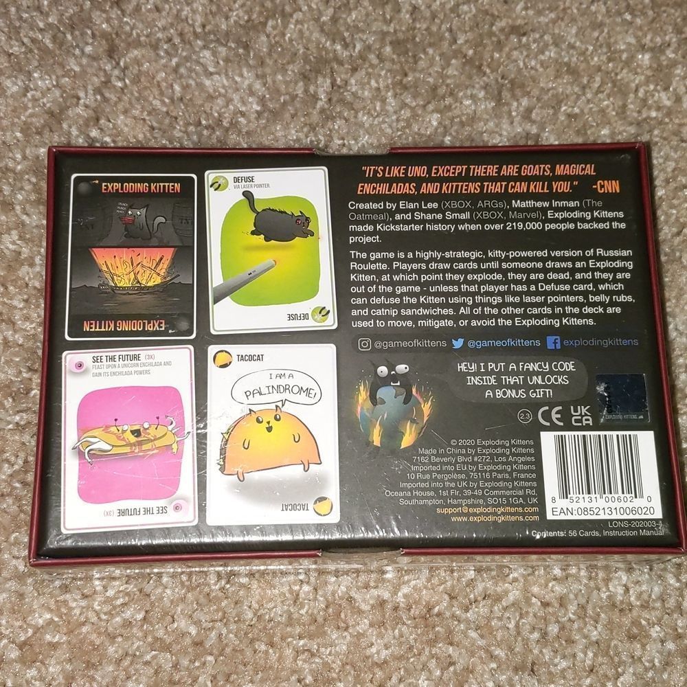Exploding Kittens Board Card Game NWT - Picture 2 of 2